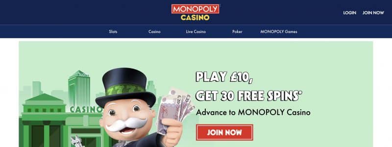 Monopoly Casino Homepage