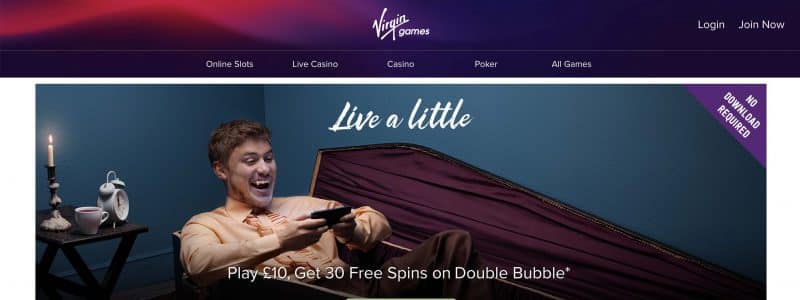 Virgin Games Homepage