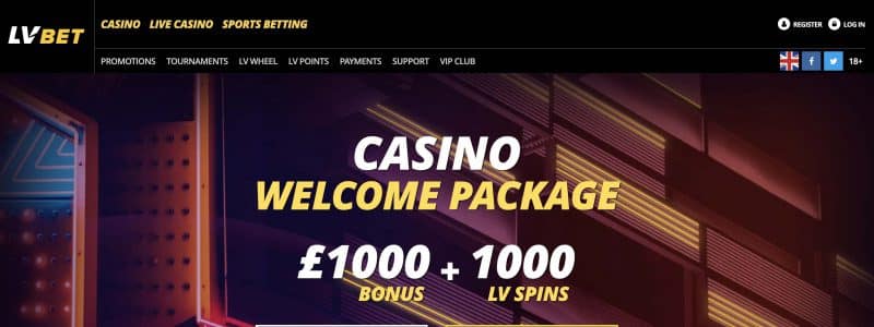 LVBet Casino Homepage