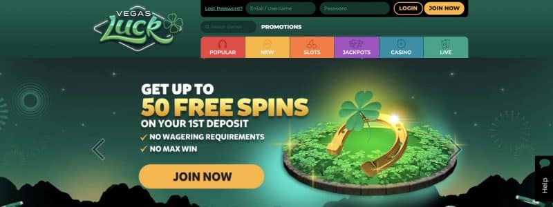 Vegas Luck Homepage