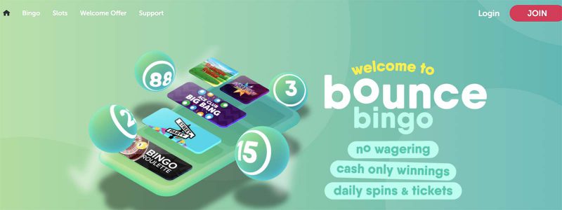 Bounce Bingo Homepage