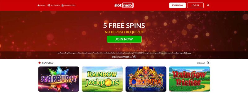 Slotmob Casino Homepage