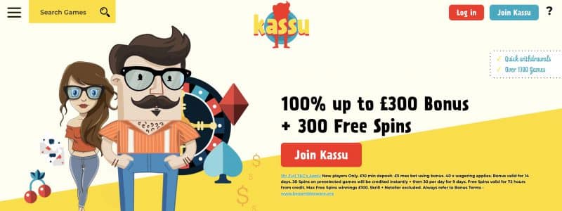 Kassu Casino Homepage