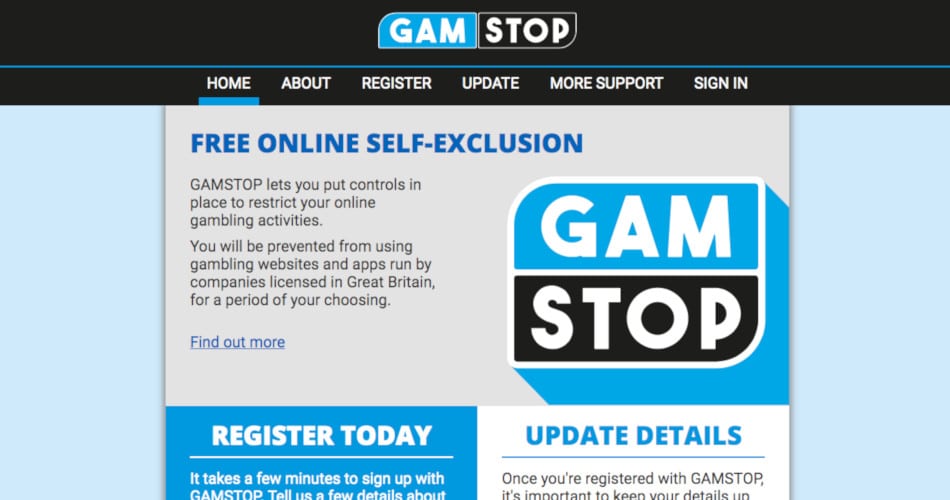 GamSTOP Website