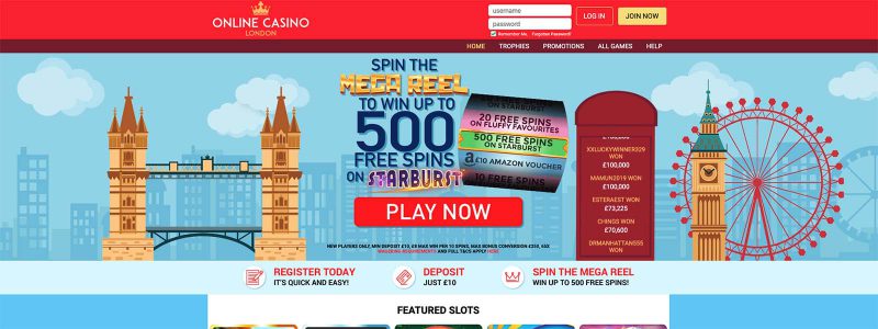 Online Casino London Homepage