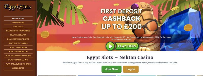 Egypt Slots Homepage