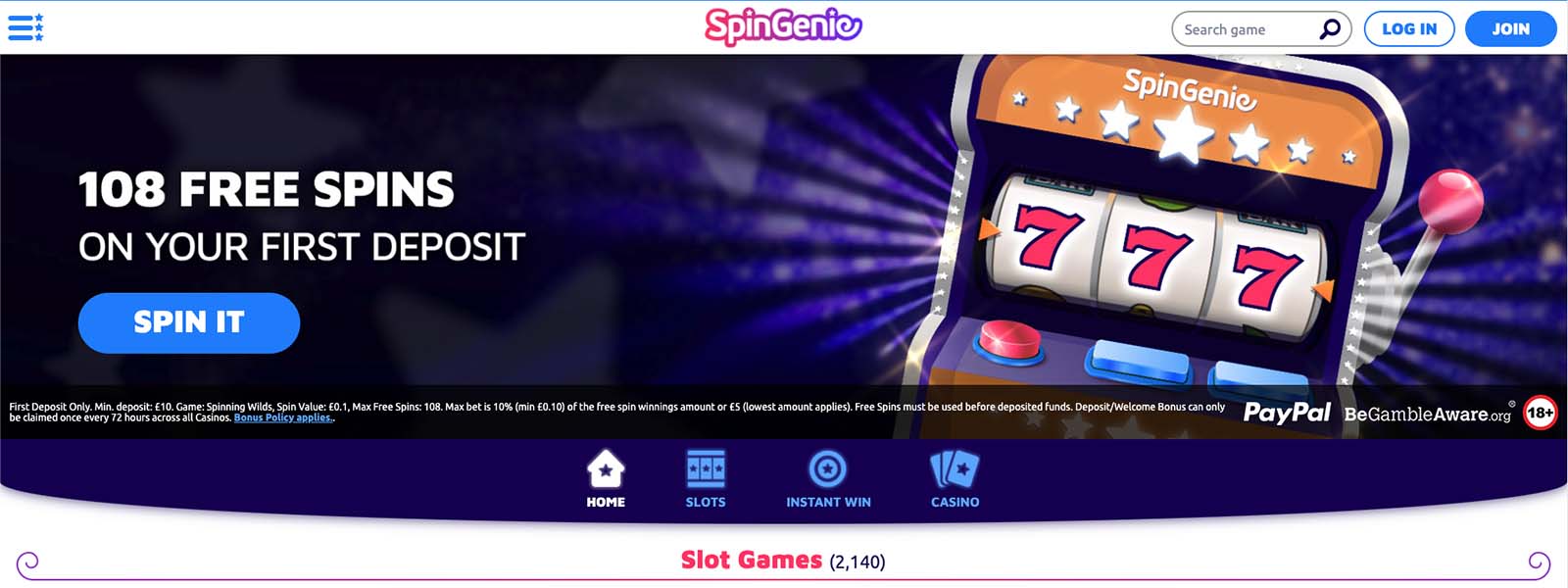 SpinGenie Homepage