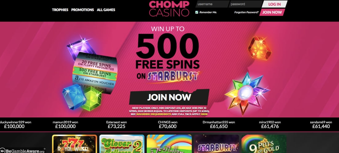 Chomp Casino Mobile Casino Payforit