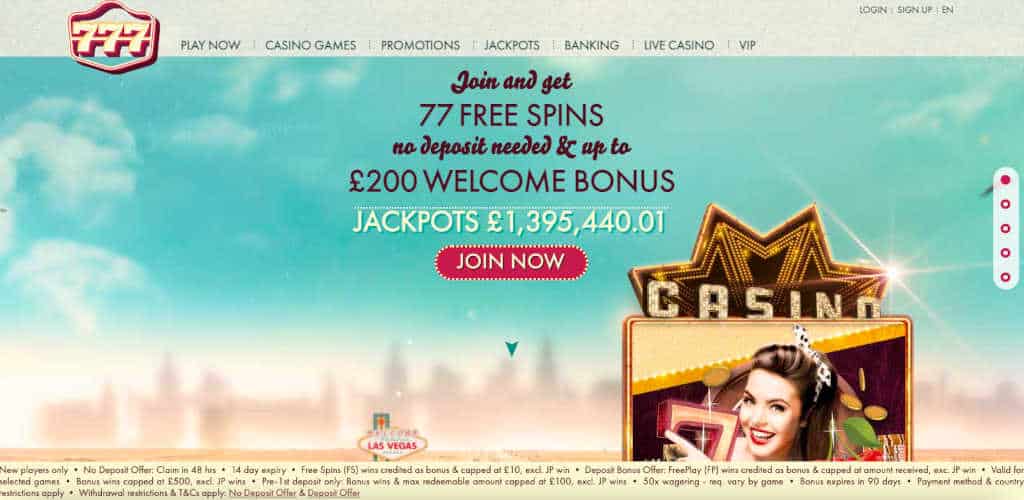 777 Casino Free Spins No Deposit