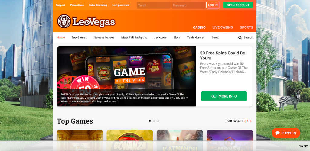 LeoVegas Free Spins No Deposit