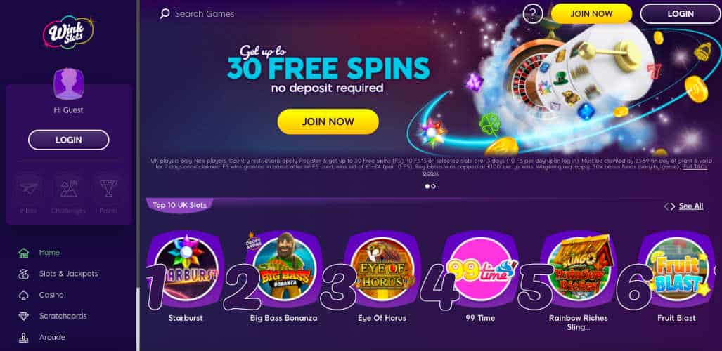 Wink Slots Free Spins No Deposit