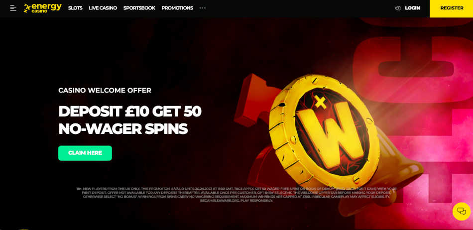 Energy Casino Wager Free Spins
