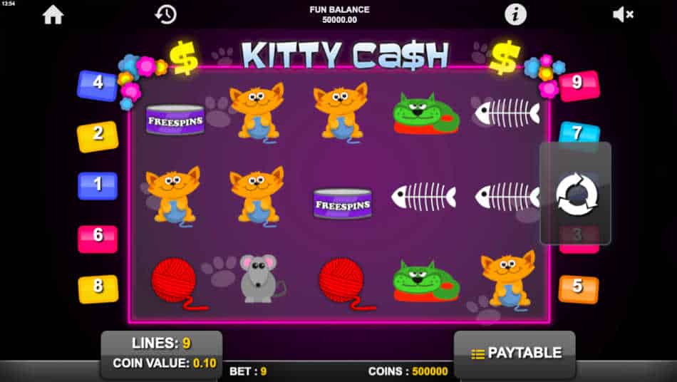 Kitty Cash Popular Slots RTP