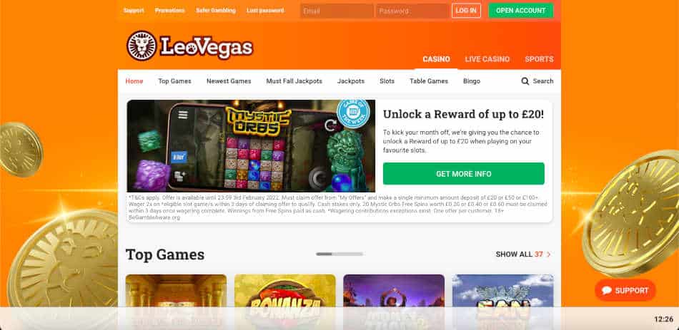 LeoVegas Best Payout Casino