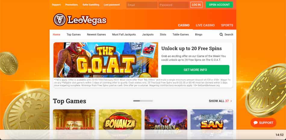 LeoVegas PayPal Casino