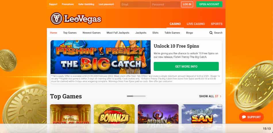 LeoVegas Wager Free Spins