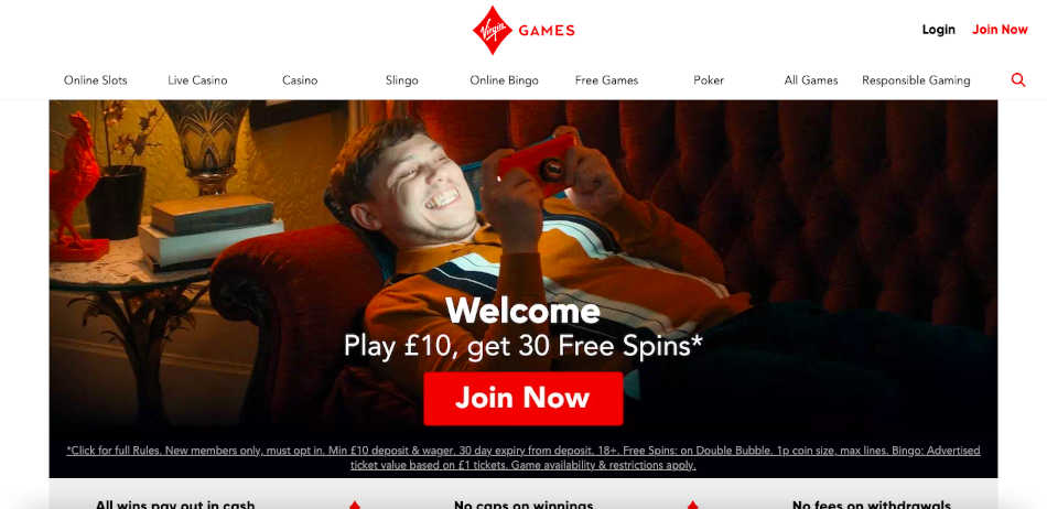 Virgin Games Wager Free Spins