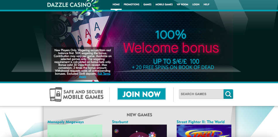 Dazzle Casino Pay By Mobile