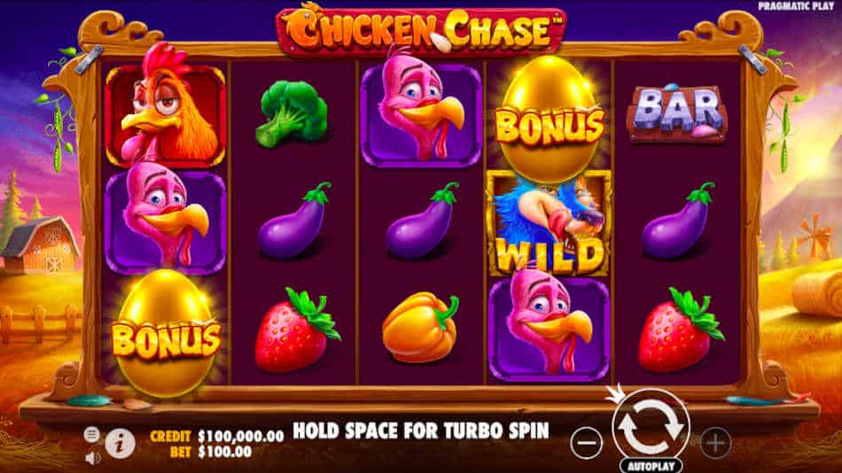 Chicken Chase Slot Reels
