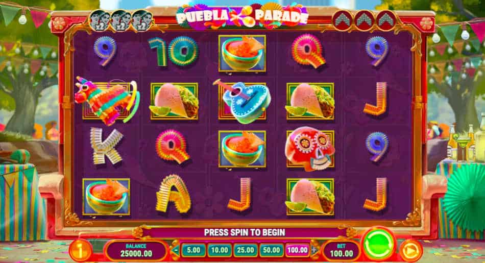 Puebla Parade Slot Reels