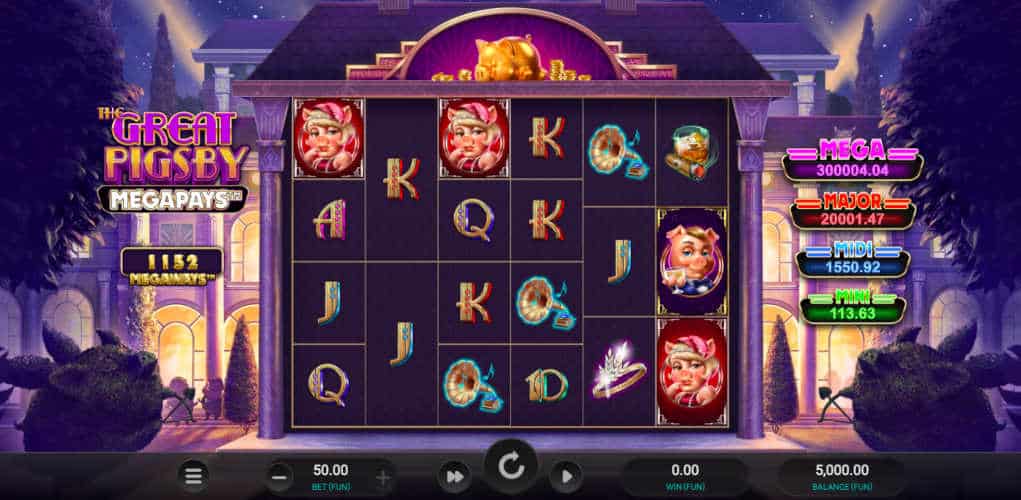 The Great Pigsby Megapays Slot Reels