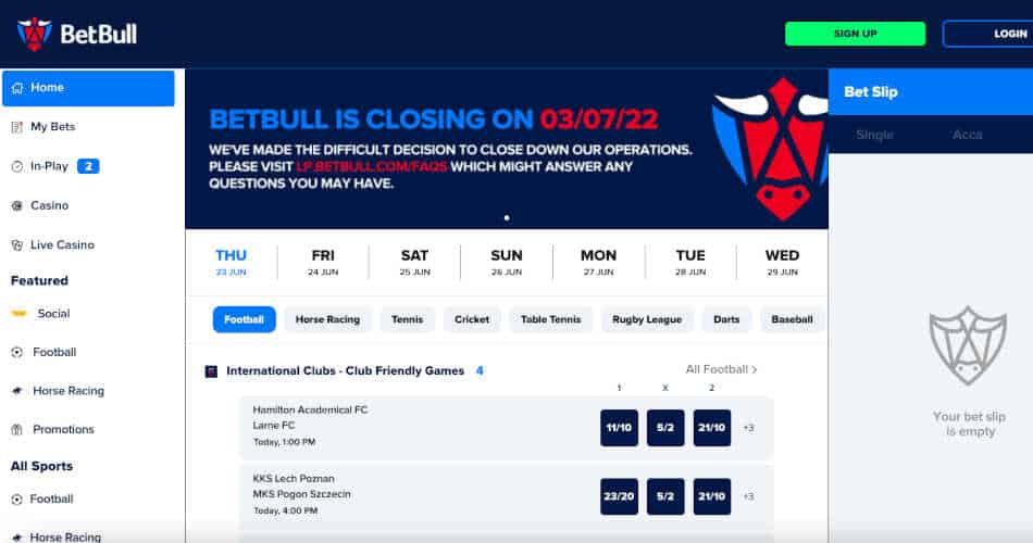 BetBull Closure