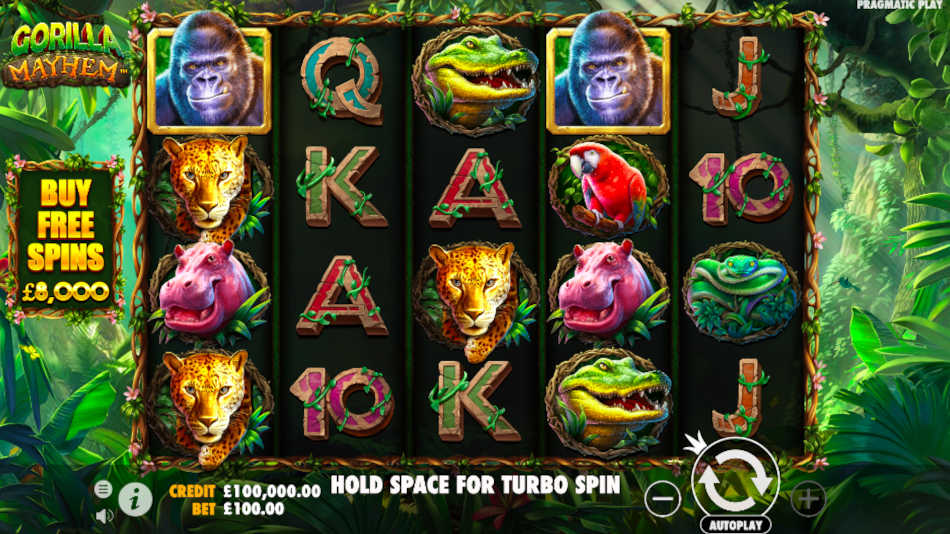 Gorilla Mayhem Slot Reels