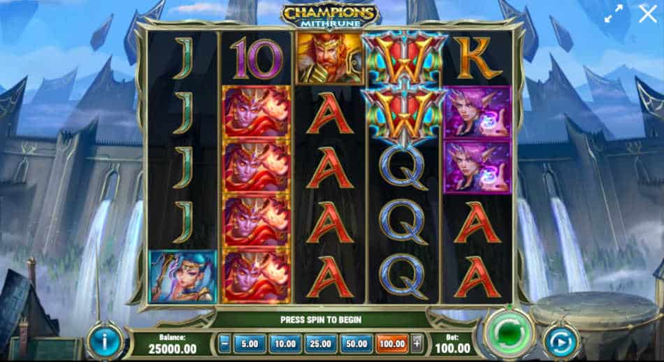 Champions Of Mithrune Slot Reels