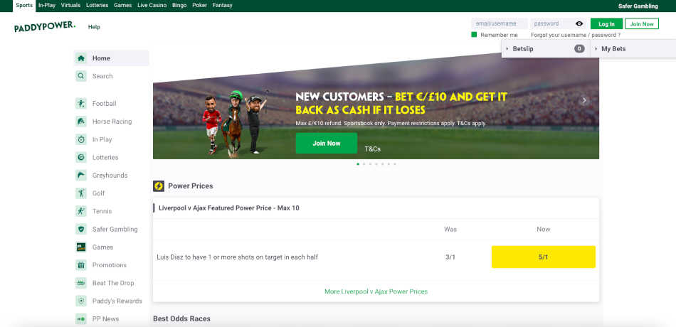 Paddy Power Mobile Betting App