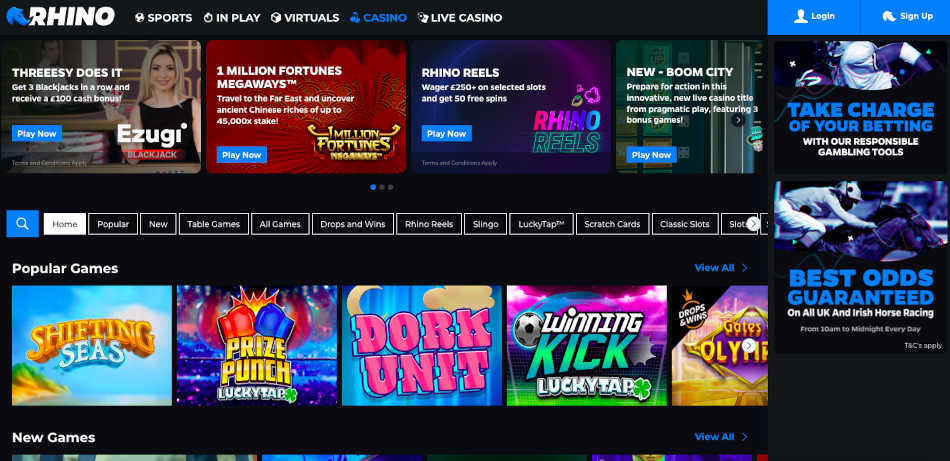 Rhino Bet New Slot Sites