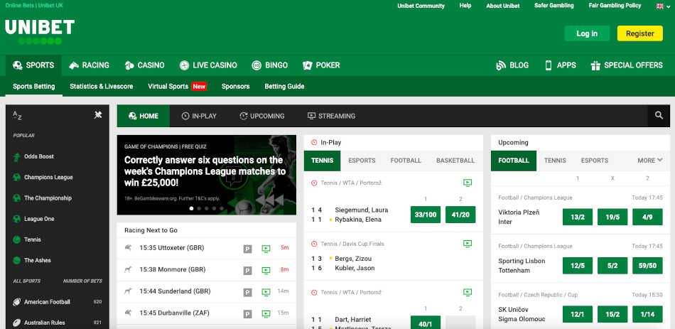 Unibet Mobile Betting App